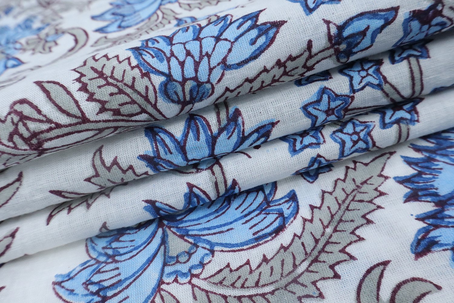 Vintage Inspired Handblock Printed Fabric for Home Decor - Image 5
