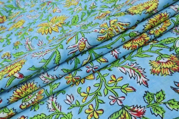 Modern Geometric Handblock Print Fabric for Shirts - Image 5