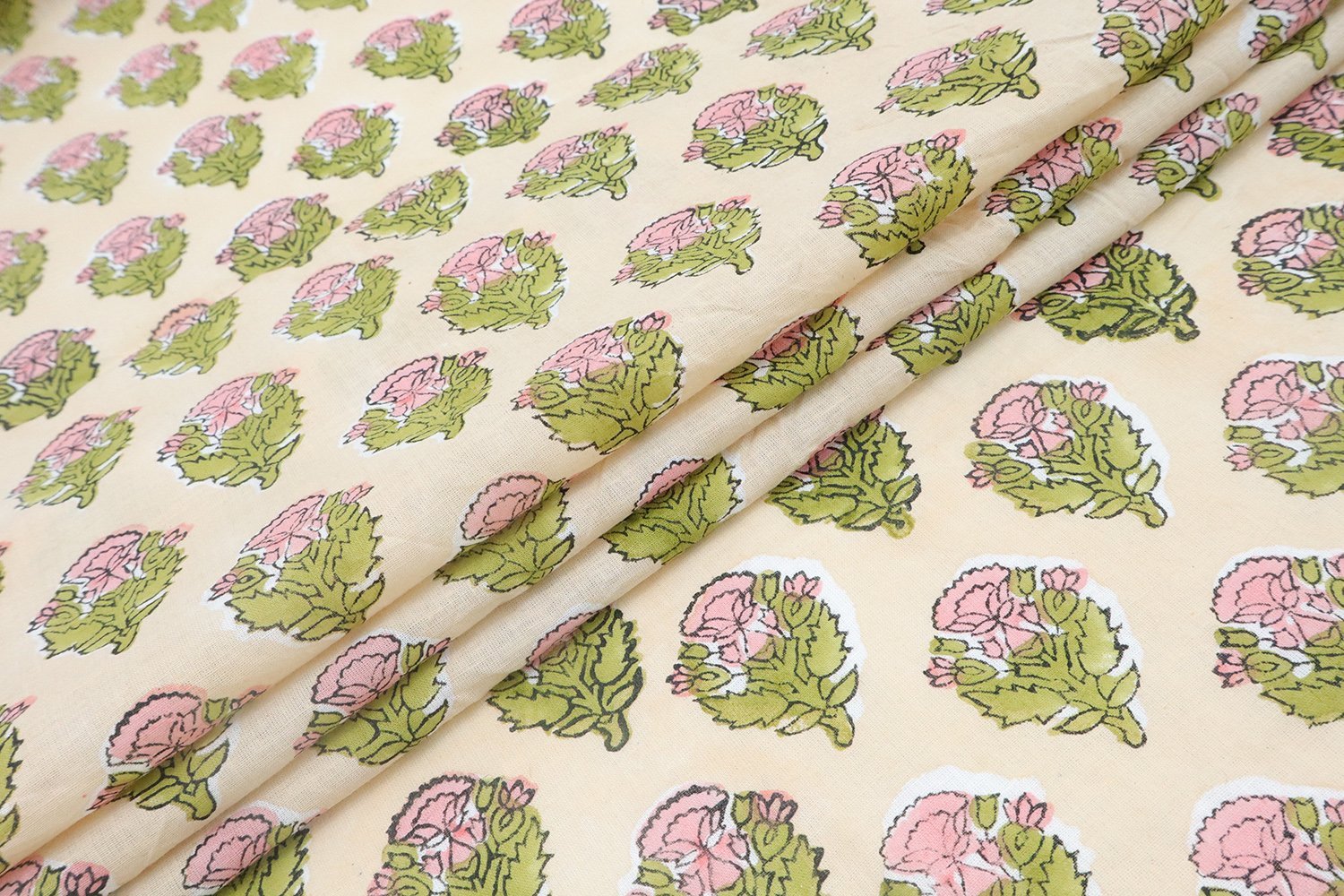 Ethnic Handblock Printed Cotton Fabric for Crafts - Image 5