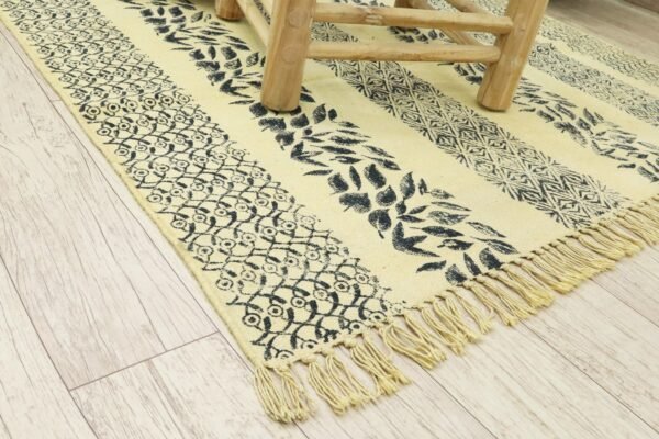 Modern Block Print Cotton Durry - Image 6