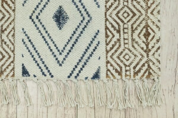 Handwoven Block Printed Cotton Durry - Image 6