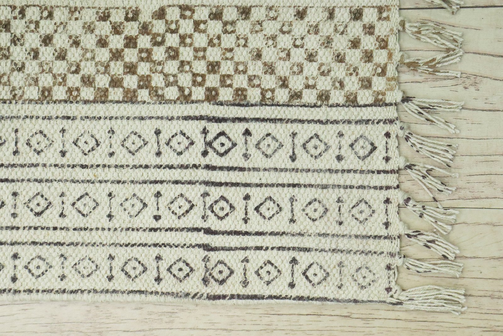 Classic Block Print Cotton Floor Rug - Image 6