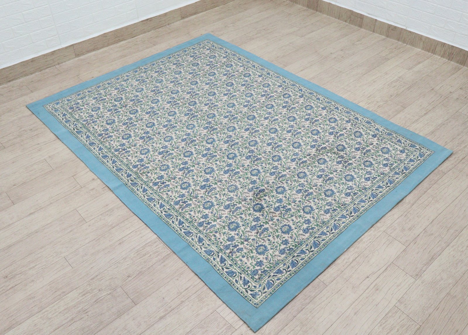 Artistic Block Printed Cotton Durry - Image 6
