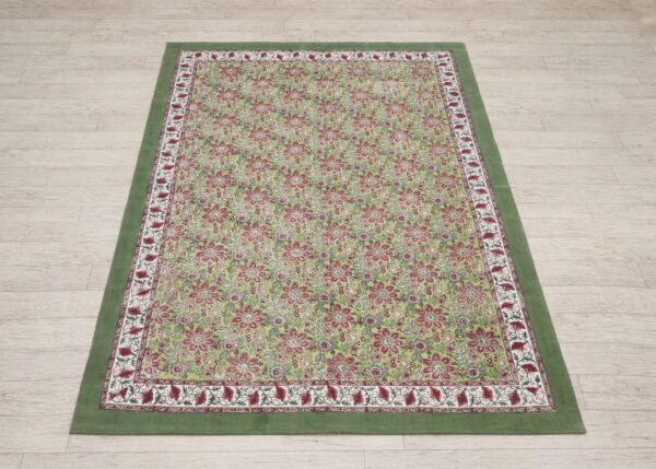 Pure Cotton Block Print Durry Carpet - Image 6