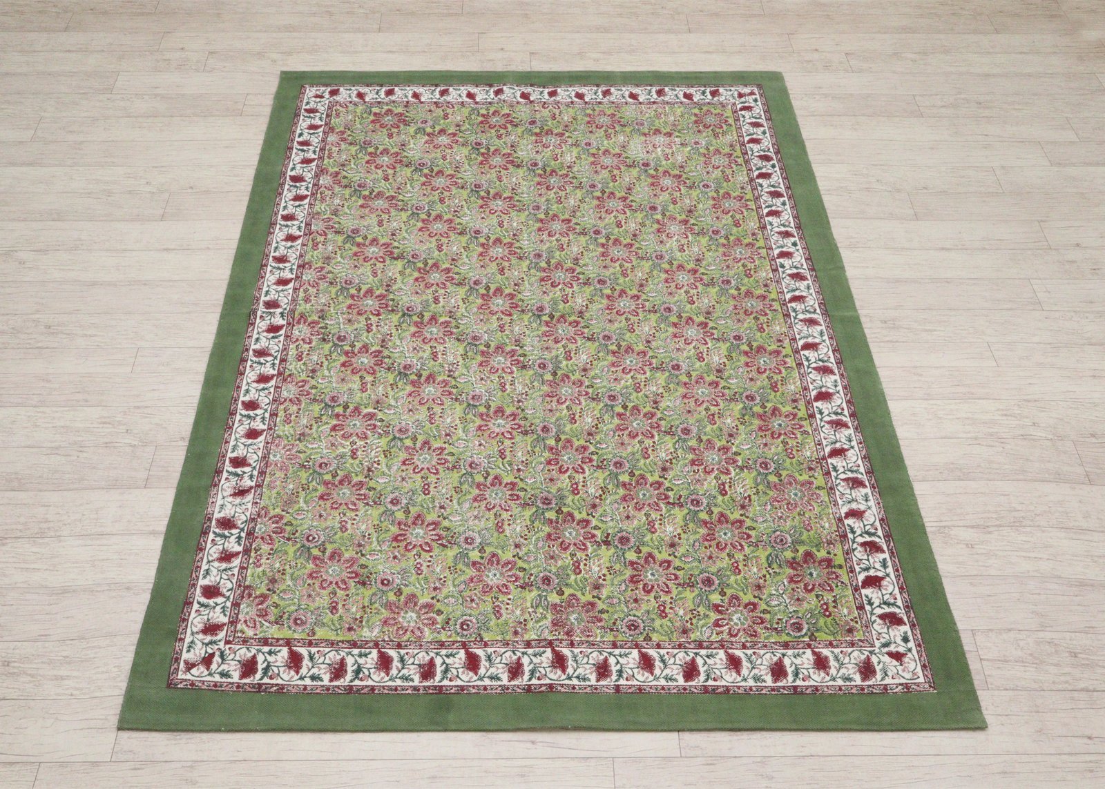 Pure Cotton Block Print Durry Carpet - Image 6