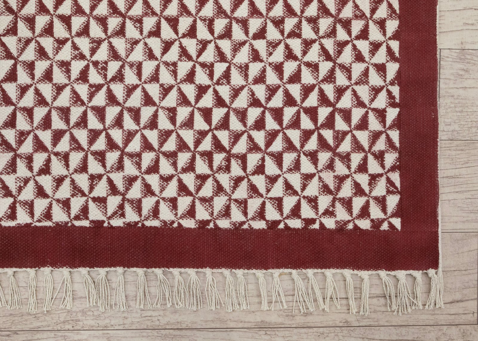 Multi-Color Block Print Cotton Durry - Image 6