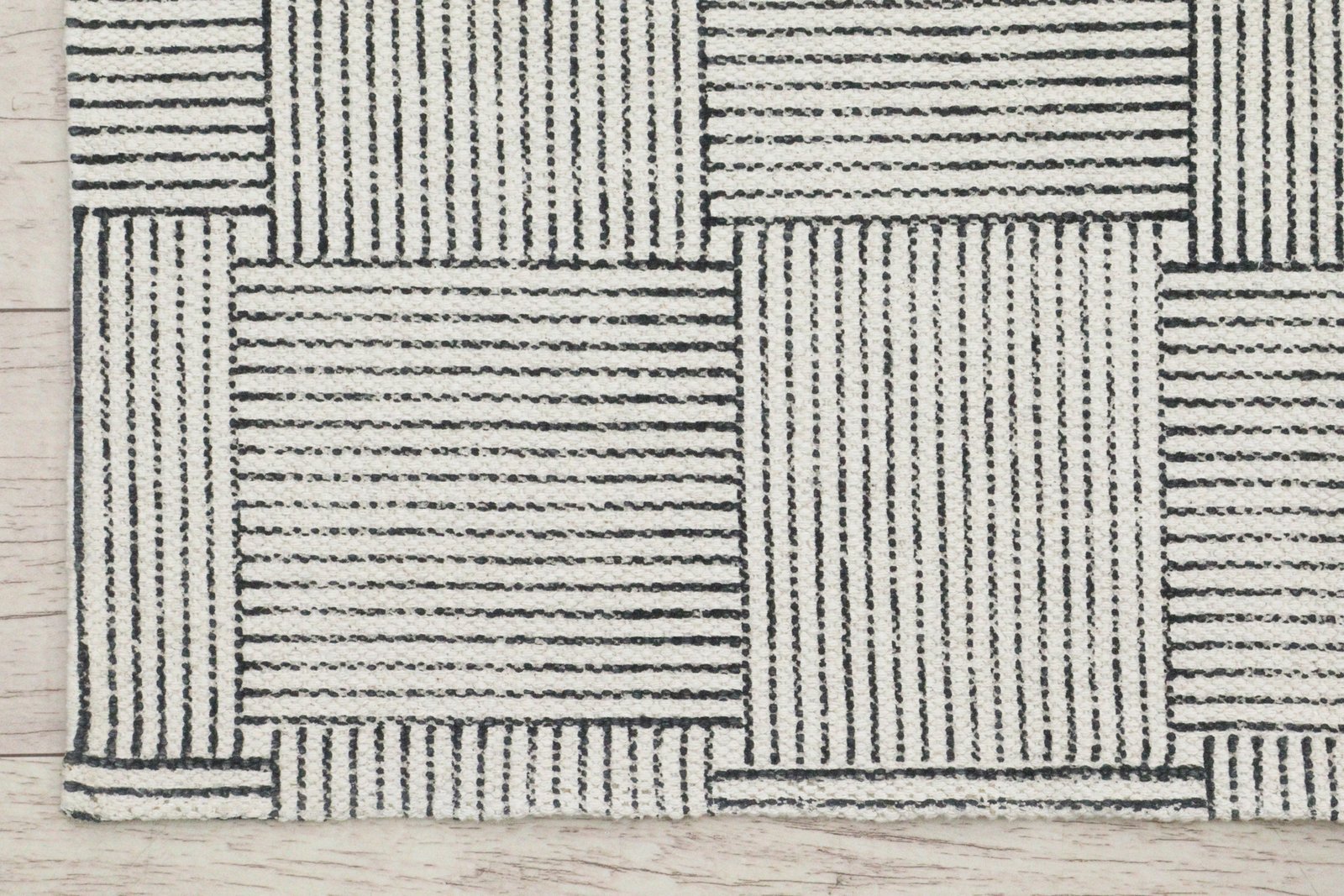 Handmade Block Print Cotton Floor Mat - Image 6