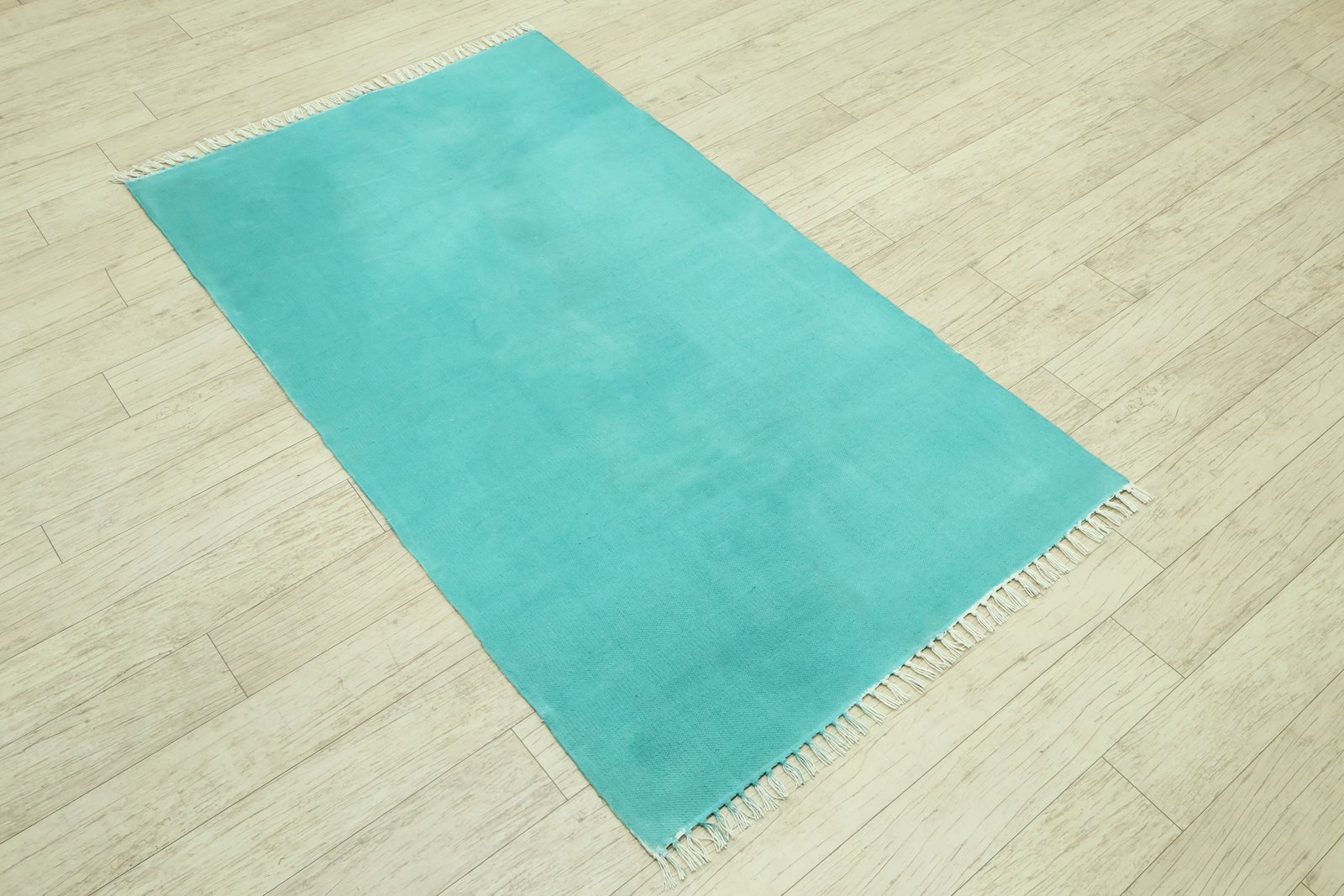 Handmade Cotton Durry with Block Patterns - Image 6