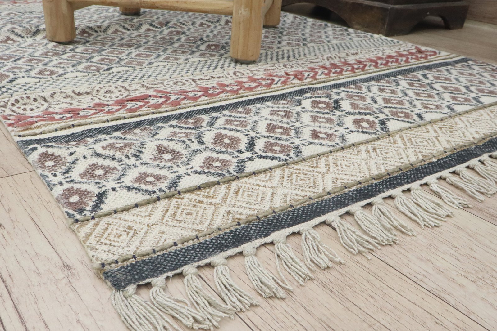 Cultural Heritage Block Printed Cotton Durry - Image 6