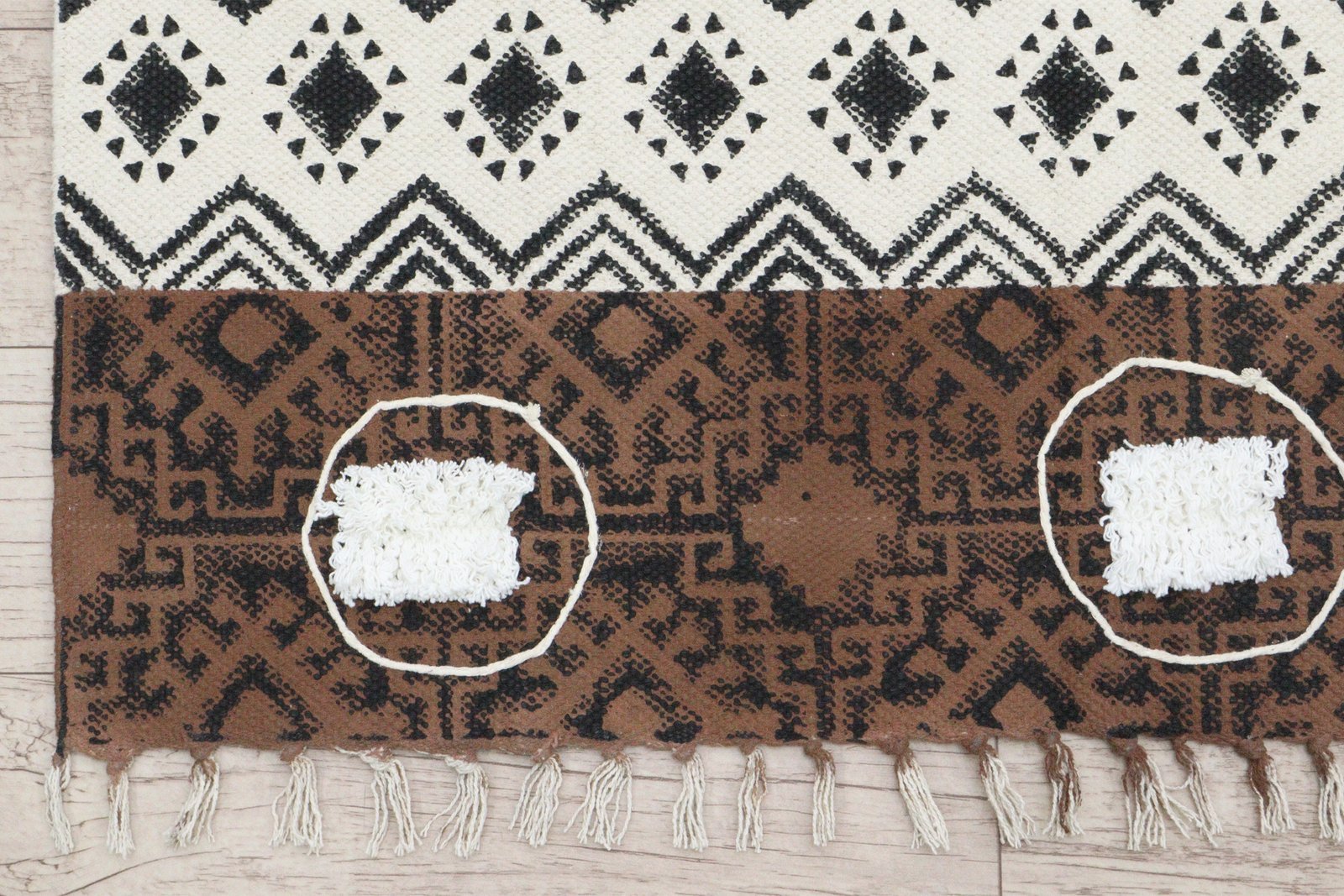 Comfortable Block Print Cotton Floor Durry - Image 6