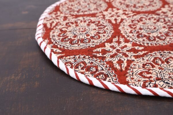 Handmade Cotton Handblock Print Mat - Image 6