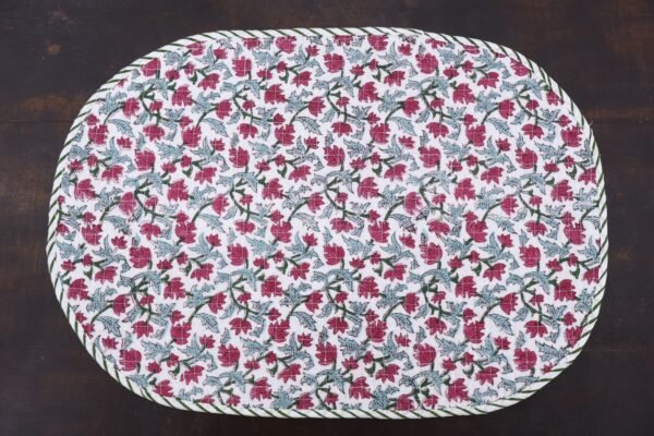 Traditional Handblock Printed Cotton Yoga Mat - Image 6