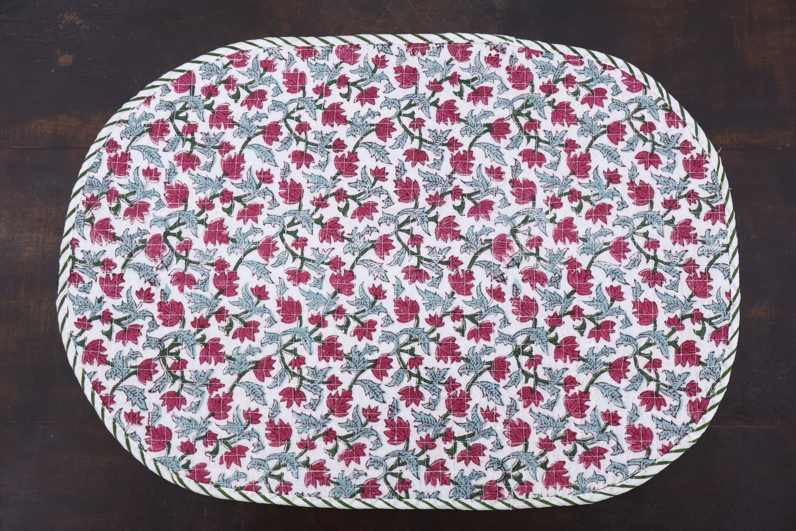 Traditional Handblock Printed Cotton Yoga Mat - Image 6