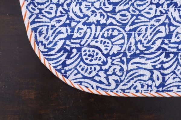 Lightweight Cotton Handblock Printed Floor Mat - Image 6