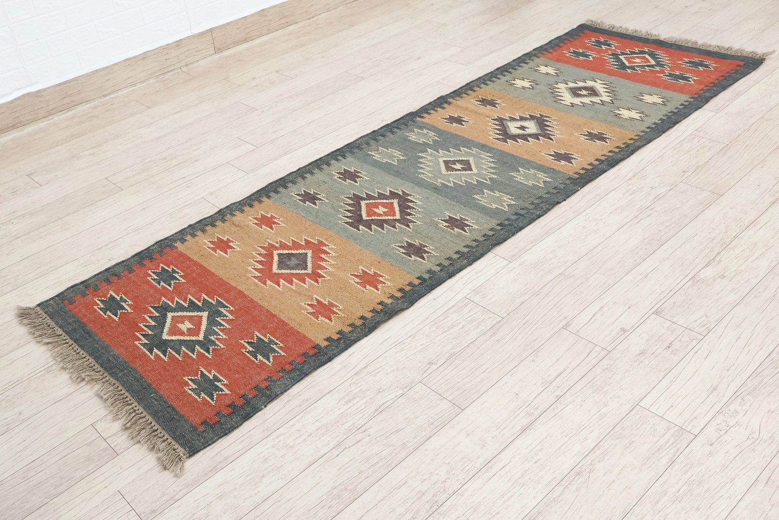 Soft Natural Wool Jute Floor Durry - Image 6