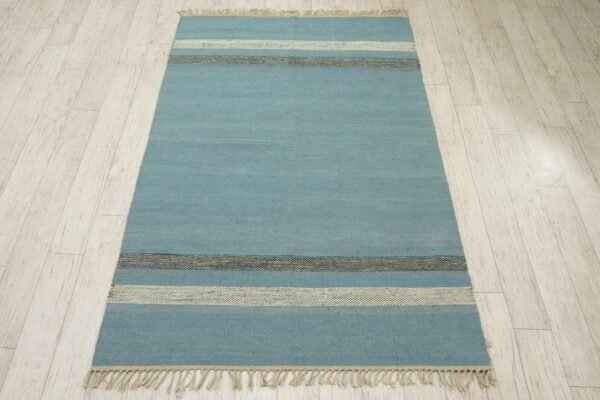 Eco-Friendly Vintage Round Wool Jute Durry for Office - Image 6