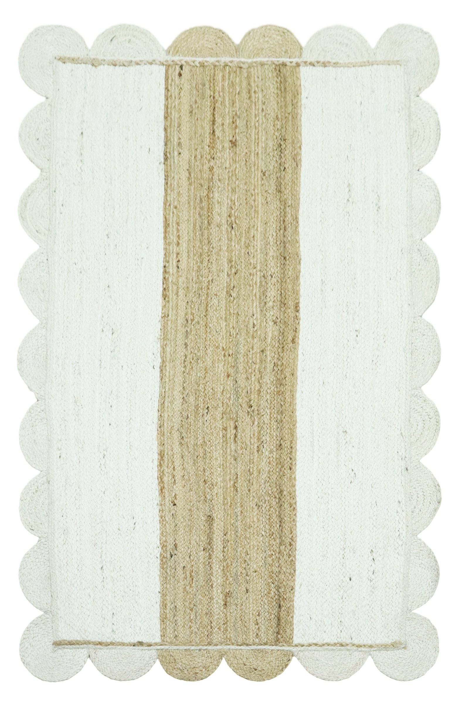 手作りのジュートラグ、天然素材、正方形、ベッドサイドに最適