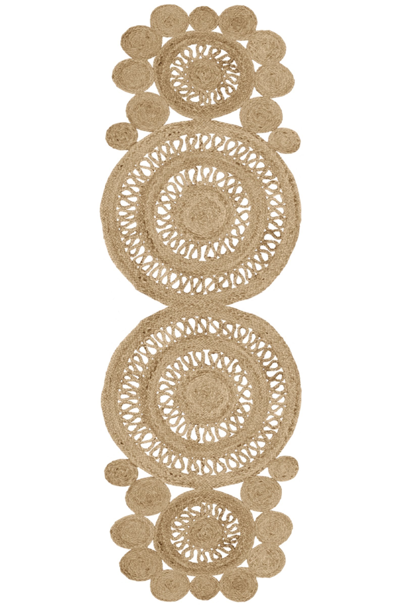 Designer Minimalist Round Jute Durry for Patio