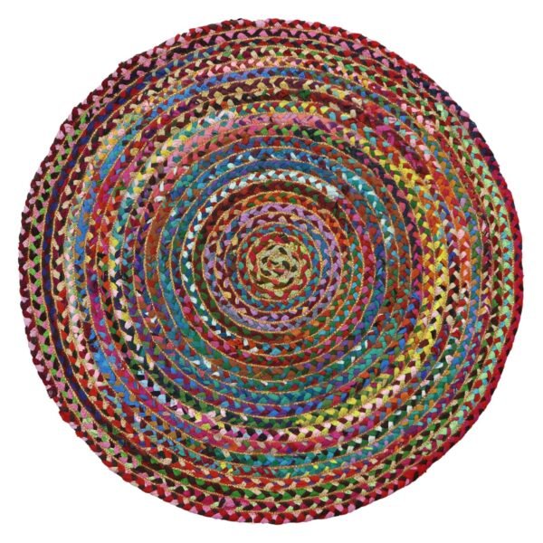 Braided Modern Oval Jute Durry for Dining Room
