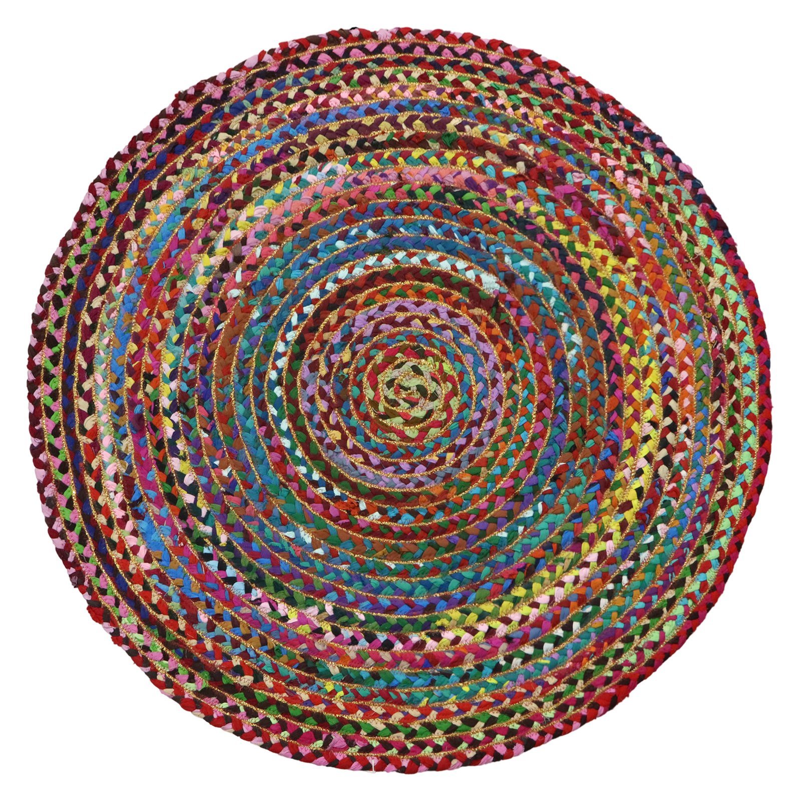 Braided Modern Oval Jute Durry for Dining Room