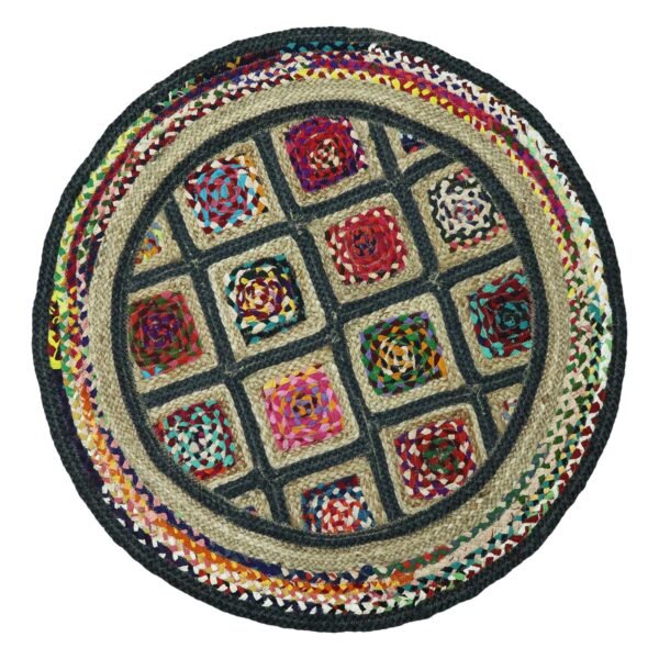 Eco-Friendly Vintage Square Jute Durry for Office