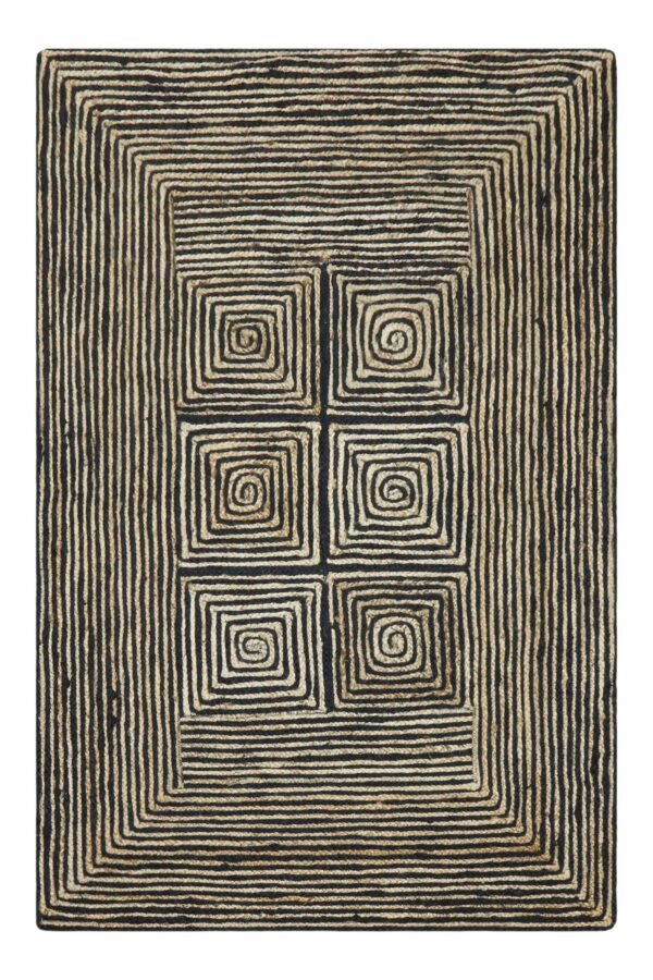 Handwoven Bohemian Round Jute Durry for Bedroom