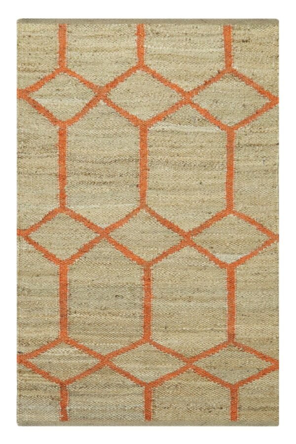 Braided Modern Square Jute Durry for Dining Room