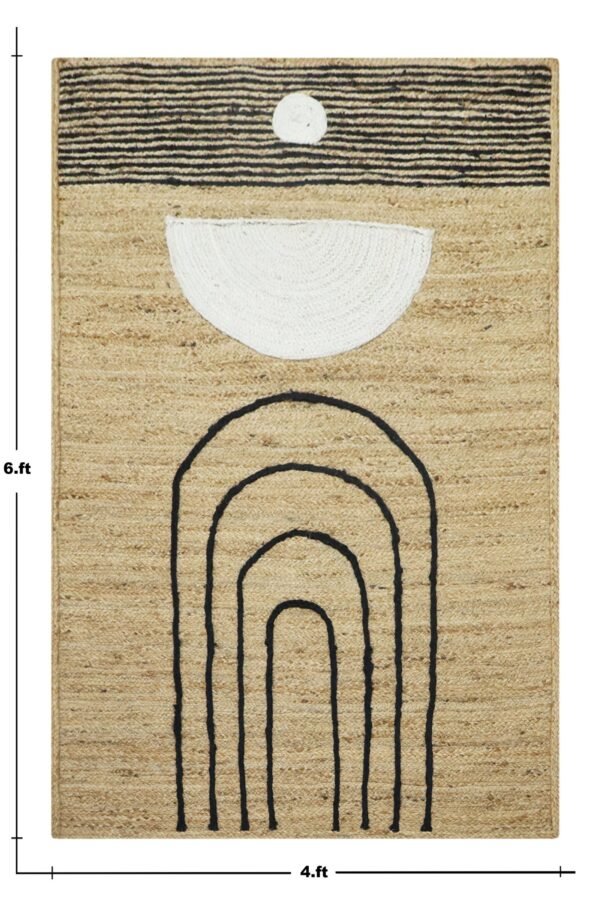 Handmade Braided Jute Durry Mat - Image 2