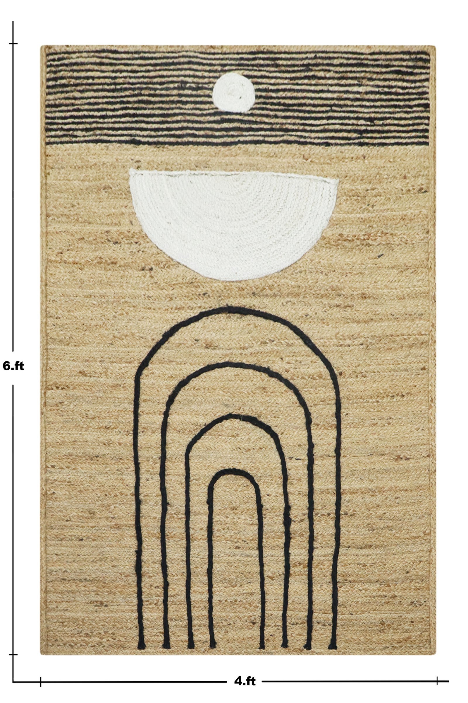 Handmade Braided Jute Durry Mat - Image 2