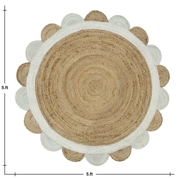 Rustic Handwoven Jute Floor Carpet - Image 2