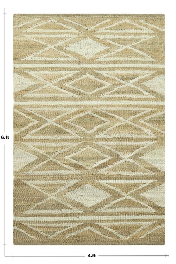 Braided Modern Round Jute Durry for Dining Room - Image 2