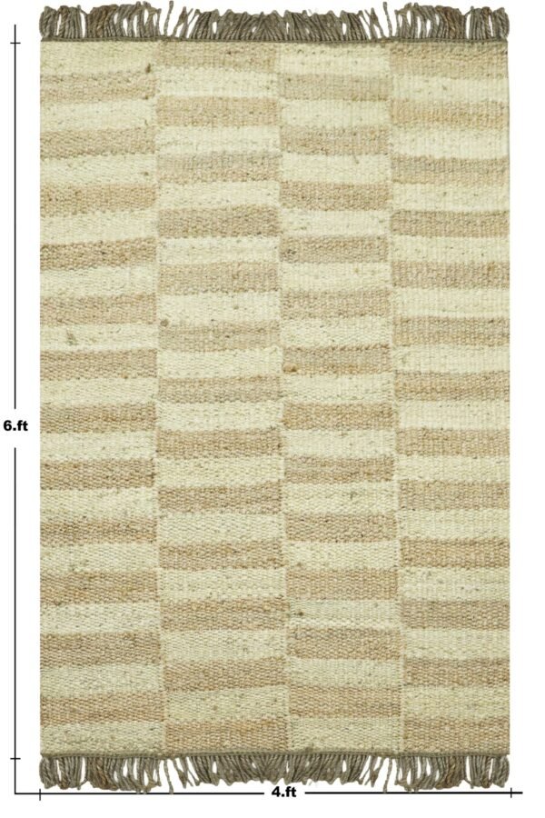 Premium Contemporary Oval Jute Durry for Balcony - Image 2