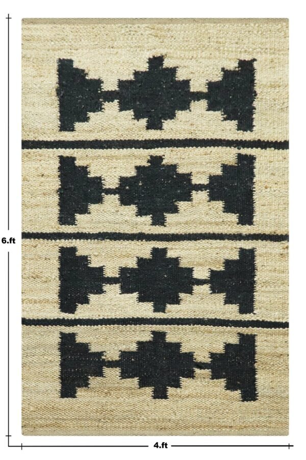 Handmade Rustic Round Jute Durry for Living Room - Image 2