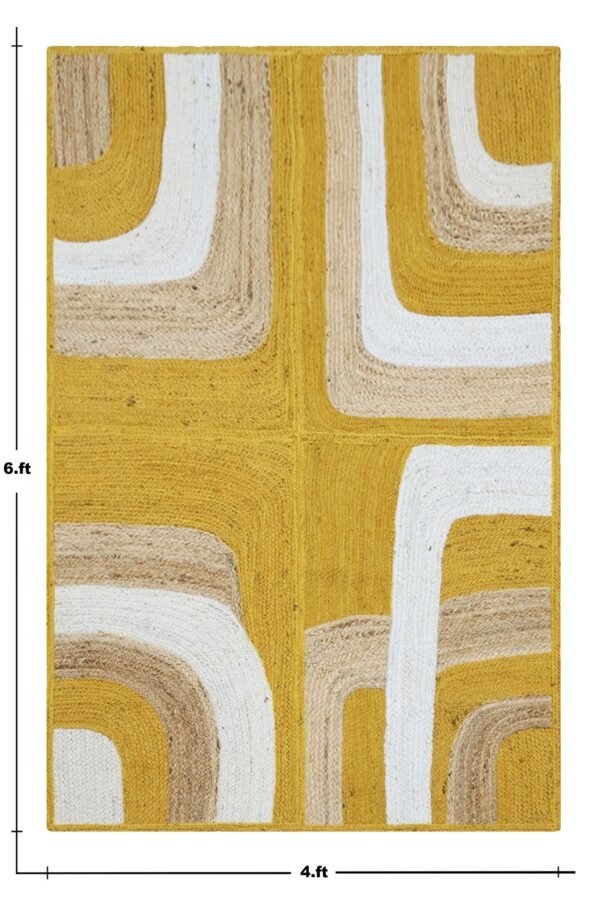 Eco-Friendly Vintage Oval Jute Durry for Office - Image 2