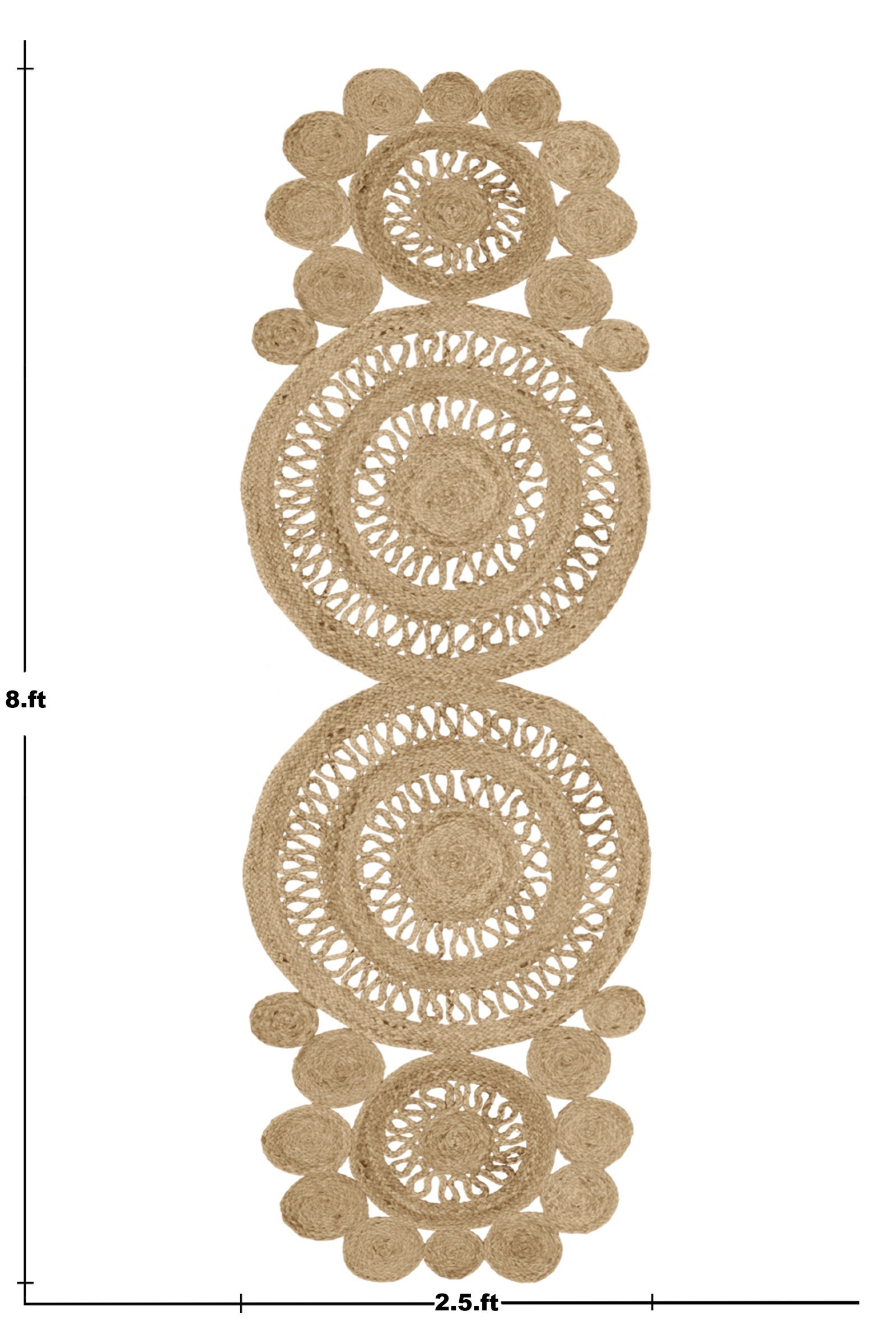 Designer Minimalist Round Jute Durry for Patio - Image 2