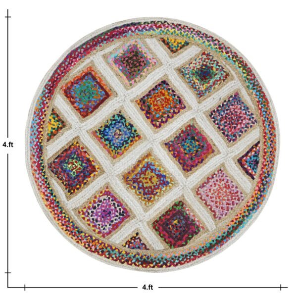 Designer Minimalist Rectangle Jute Durry for Patio - Image 2