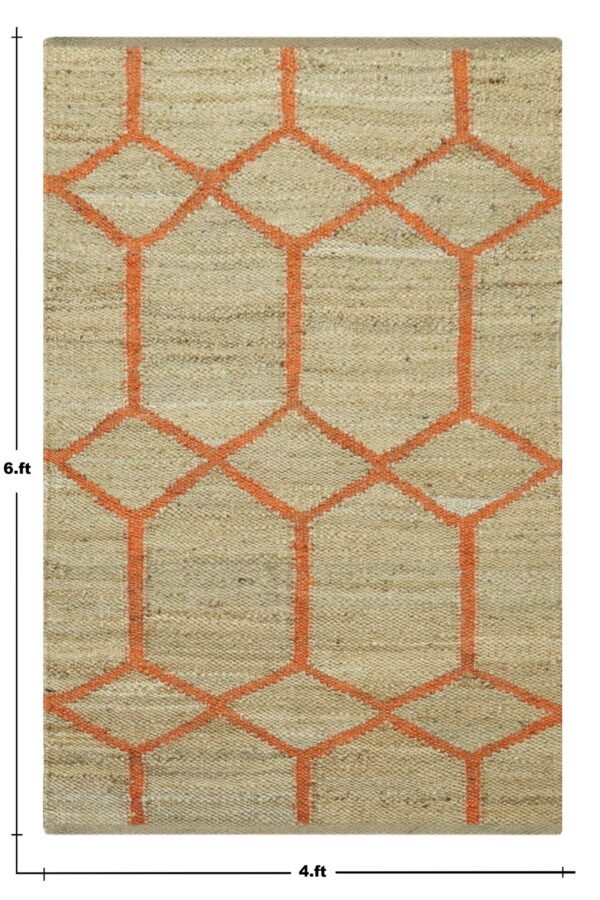 Braided Modern Square Jute Durry for Dining Room - Image 2