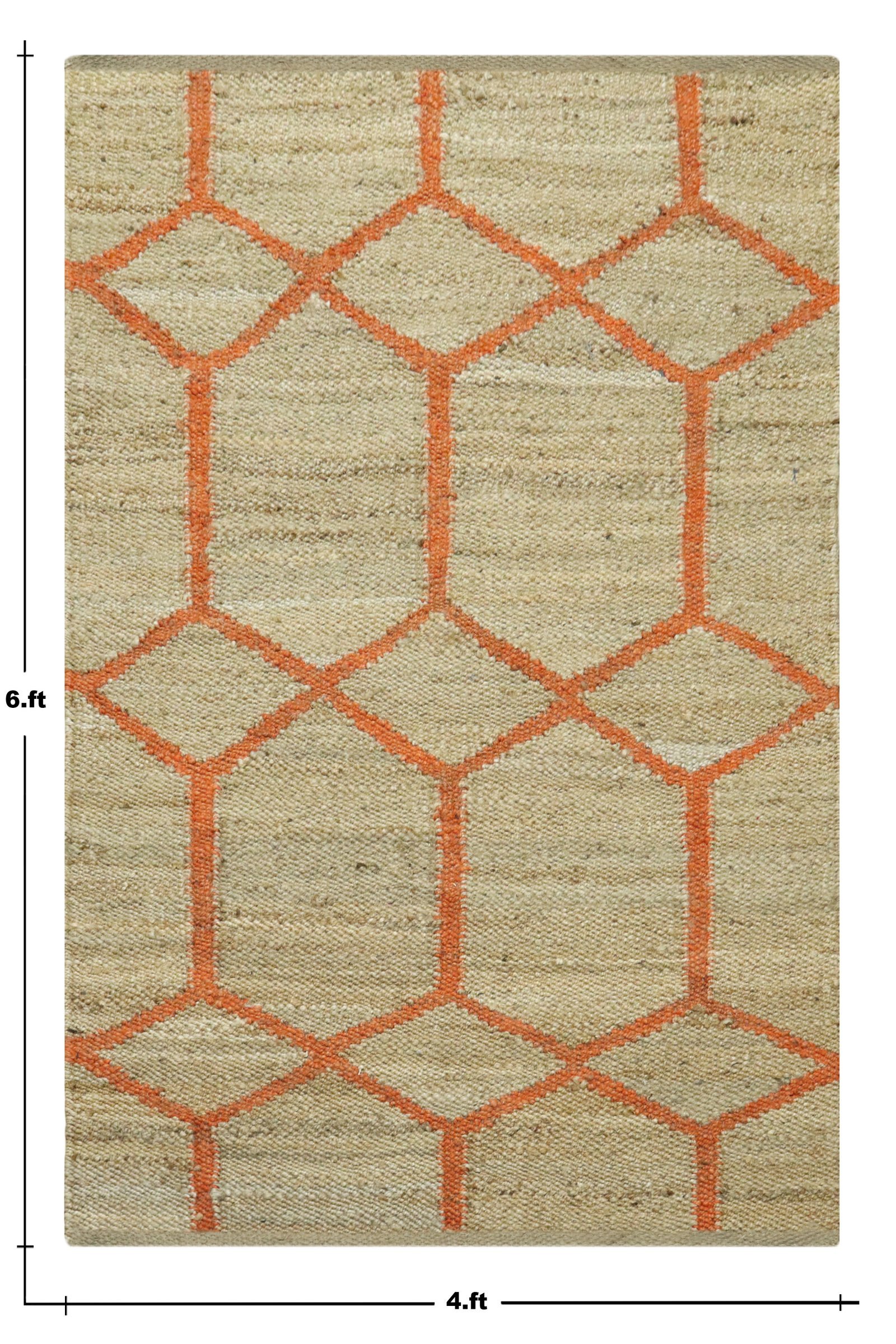 Braided Modern Square Jute Durry for Dining Room - Image 2
