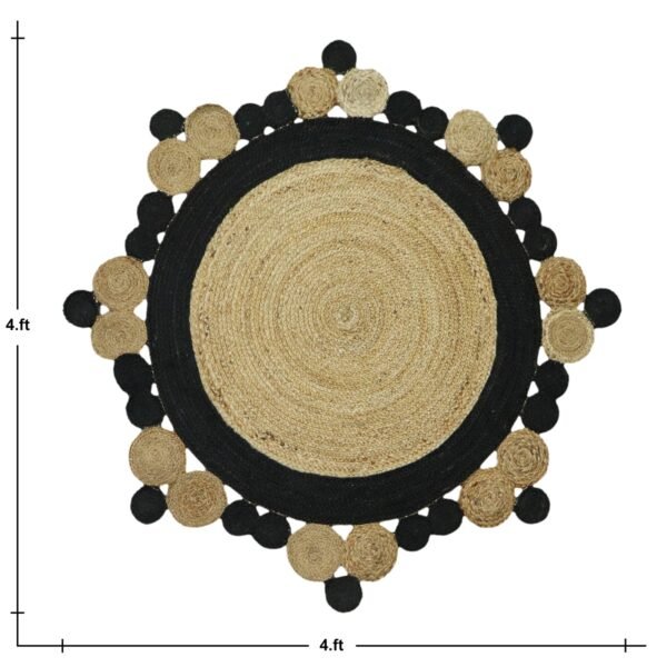 Soft Natural Jute Floor Durry - Image 2
