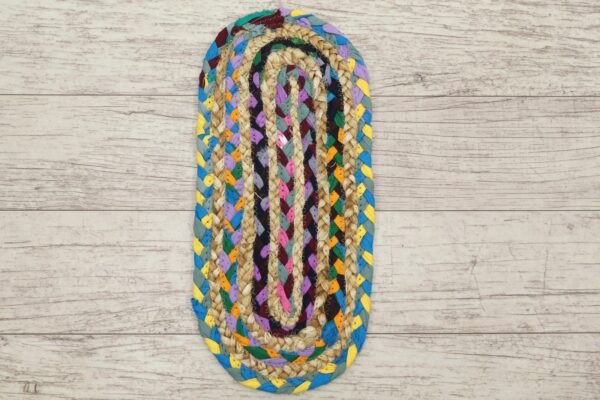 Traditional Handloom Jute Durry - Image 3