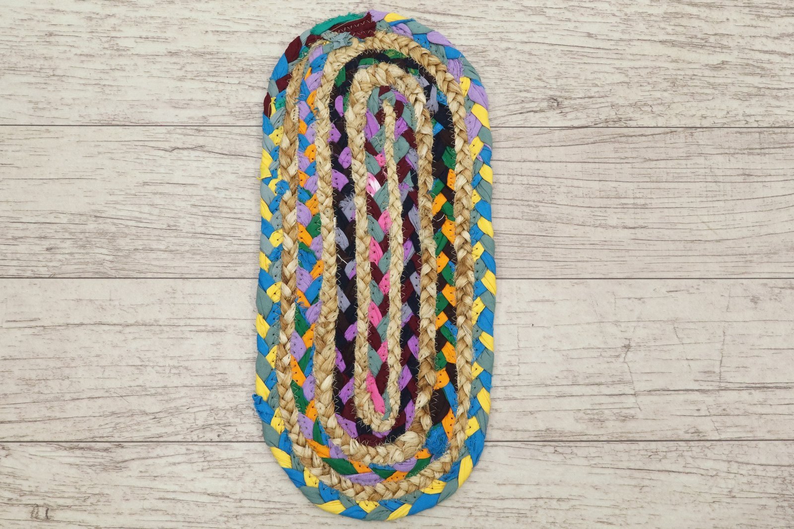 Traditional Handloom Jute Durry - Image 3