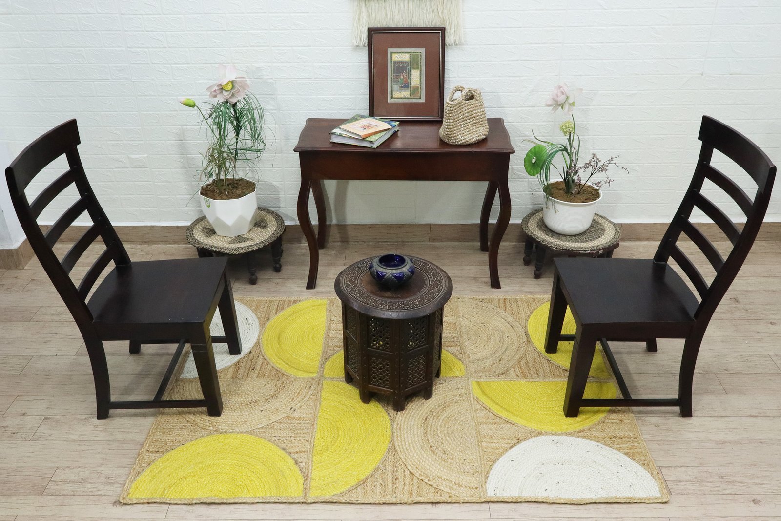 Handcrafted Jute Durry for Dining Room - Image 3