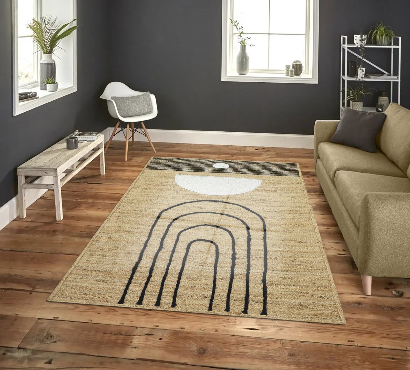 Handmade Braided Jute Durry Mat - Image 3