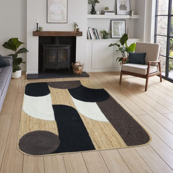 Natural Handspun Jute Floor Durry - Image 3