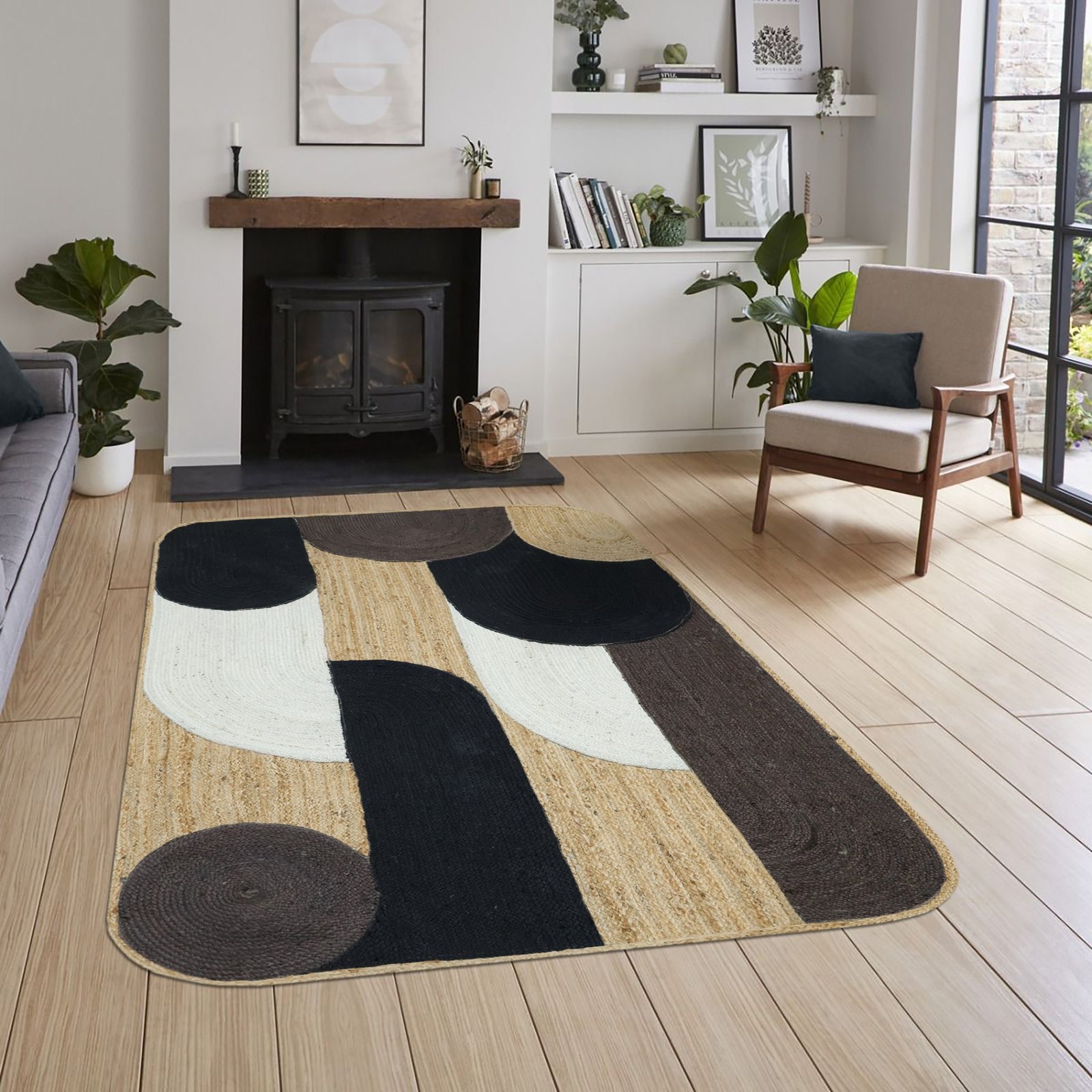 Natural Handspun Jute Floor Durry - Image 3