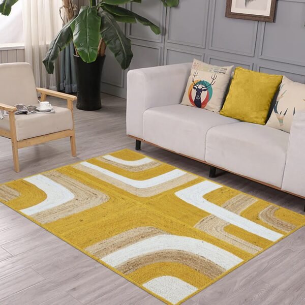 Eco-Friendly Vintage Oval Jute Durry for Office - Image 3