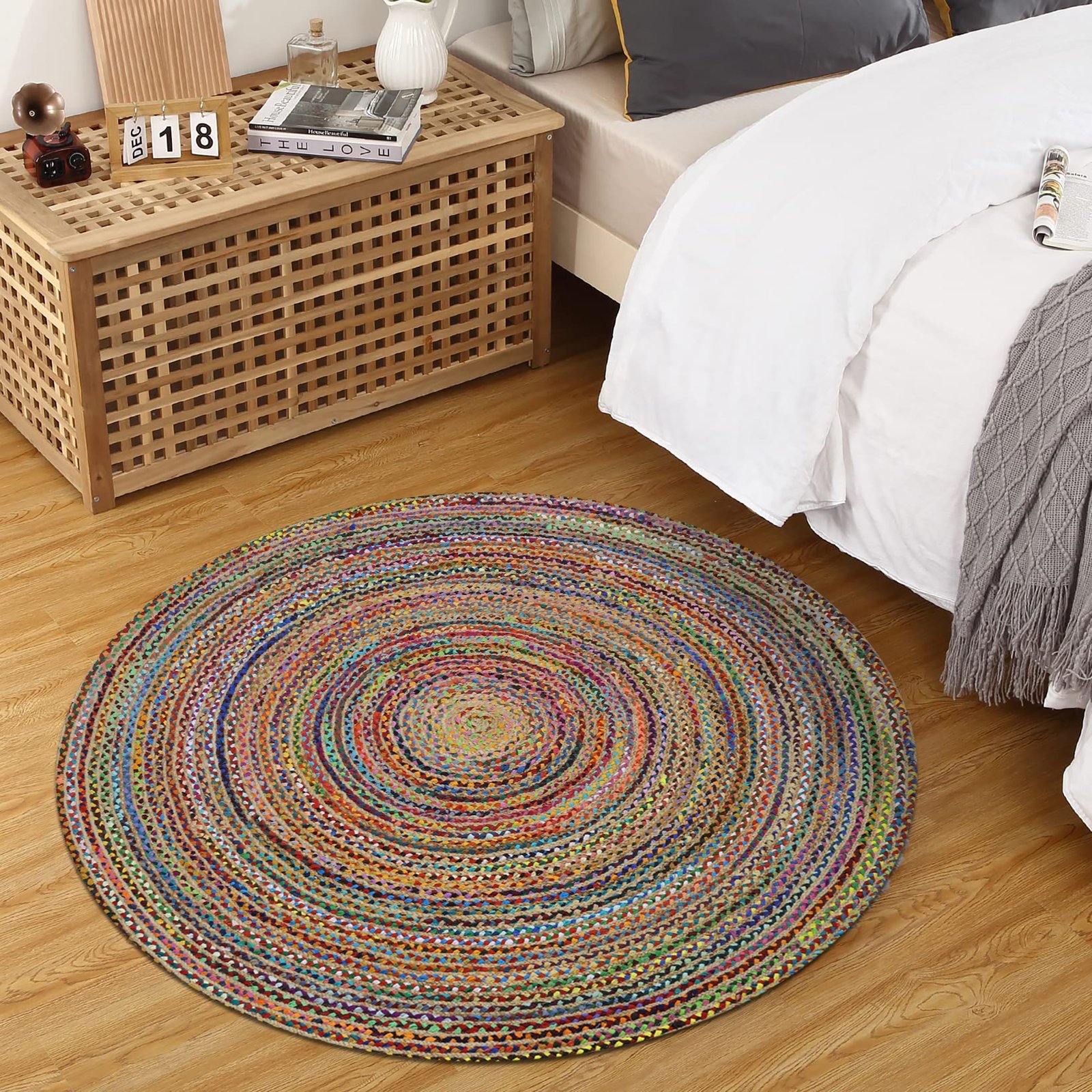Premium Contemporary Square Jute Durry for Balcony - Image 3