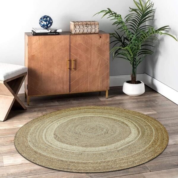 Handwoven Bohemian Runner Jute Durry for Bedroom - Image 3