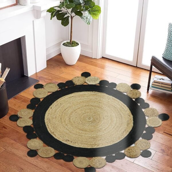 Soft Natural Jute Floor Durry - Image 3