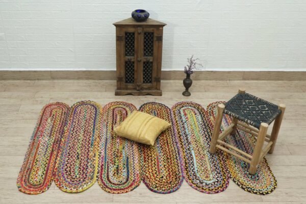 Designer Jute Woven Durry Rug - Image 3